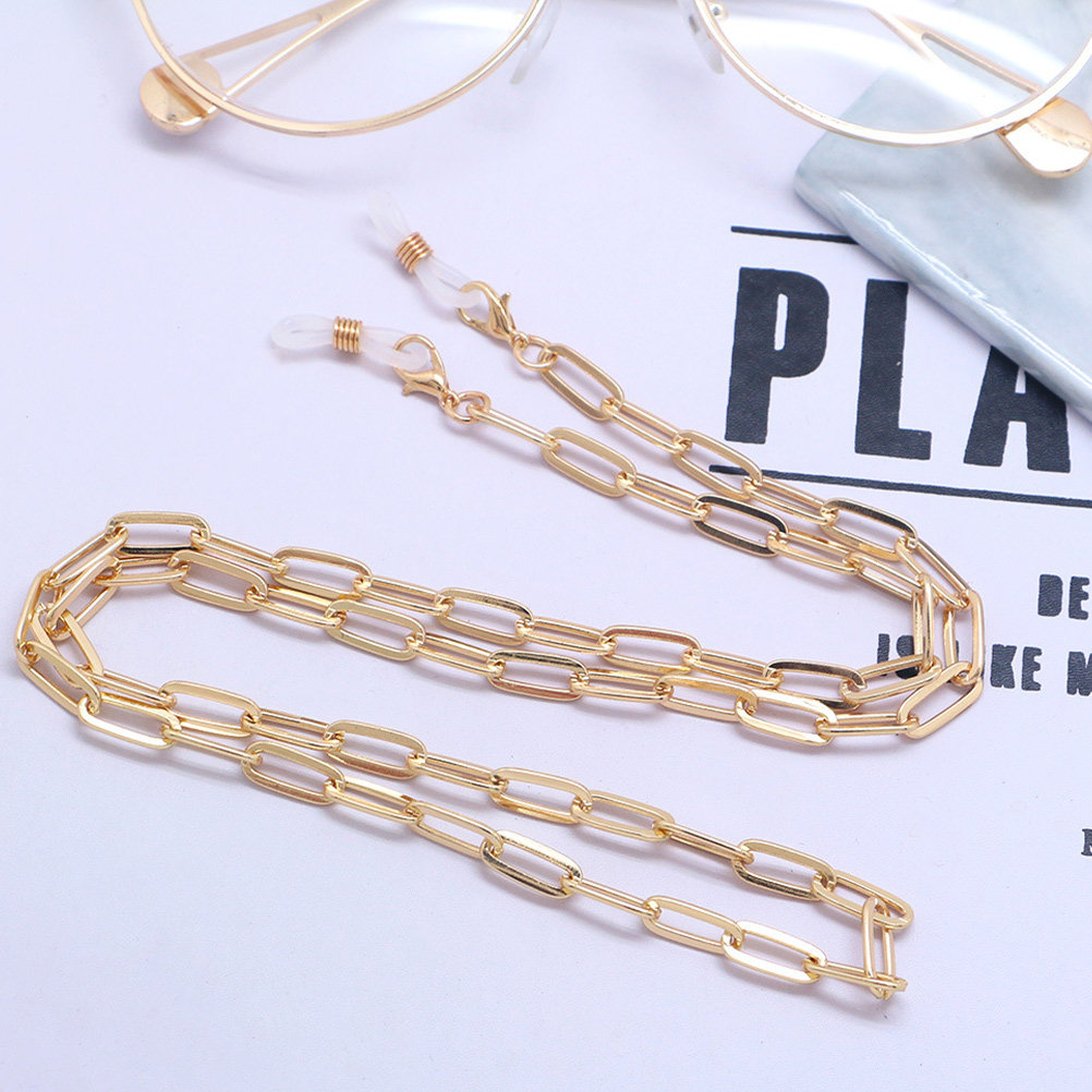 Gold Paperclip Link Glasses Ch - Mask Chain Holder ulasan dan harga