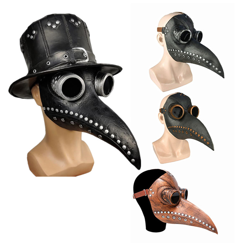 5pc Black Rubber Plague Doctor - Kids Face Mask ulasan dan harga