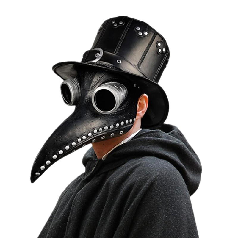 5pc Black Rubber Plague Doctor - Kids Face Mask ulasan dan harga