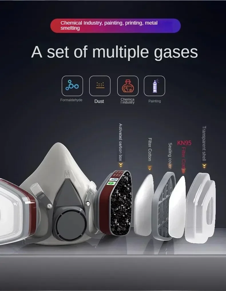 6200 Reusable Half Face Respir - Dust Mask Construction ulasan dan harga