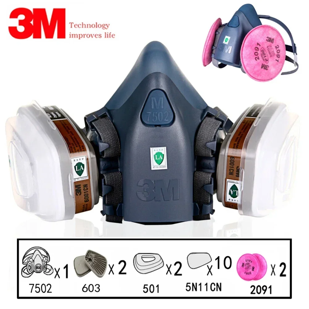 17 in 1  3M 7502 Dust Gas Resp - Dust Mask Construction ulasan dan harga