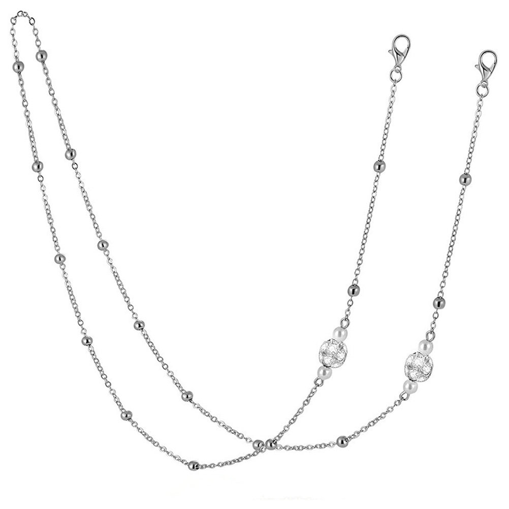 1Pcs Exquisite Pearl Embellish - Mask Chain Holder ulasan dan harga